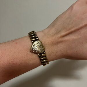 Vintage Gold Heart Bracelet